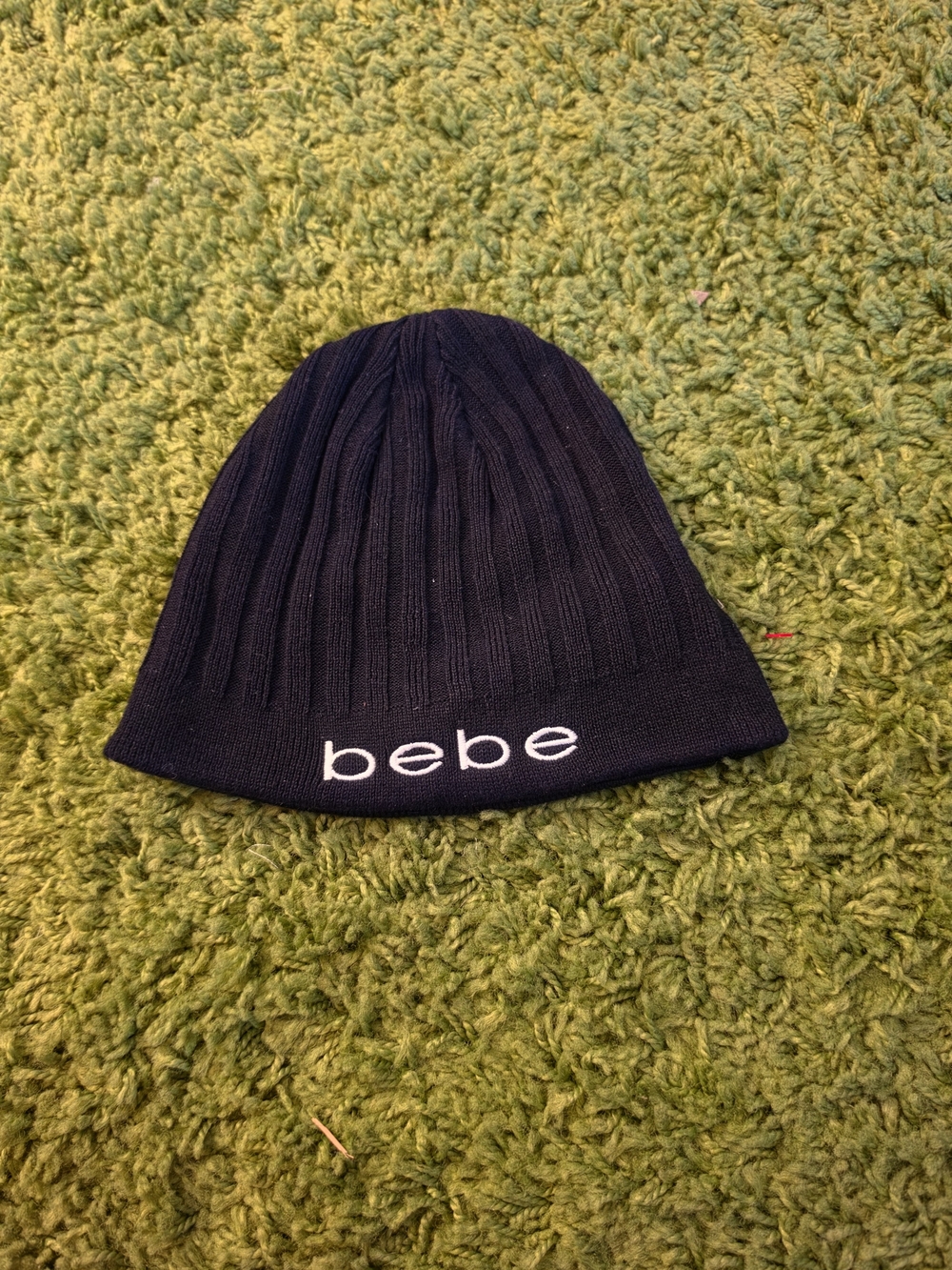 Authentic Vintage Y2K Bebe Ribbed Knit Beanie
